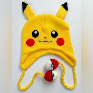 Pokemon Yellow Pikachu Acrylic Knit Winter Hat Toboggan Beanie One Size Fits All